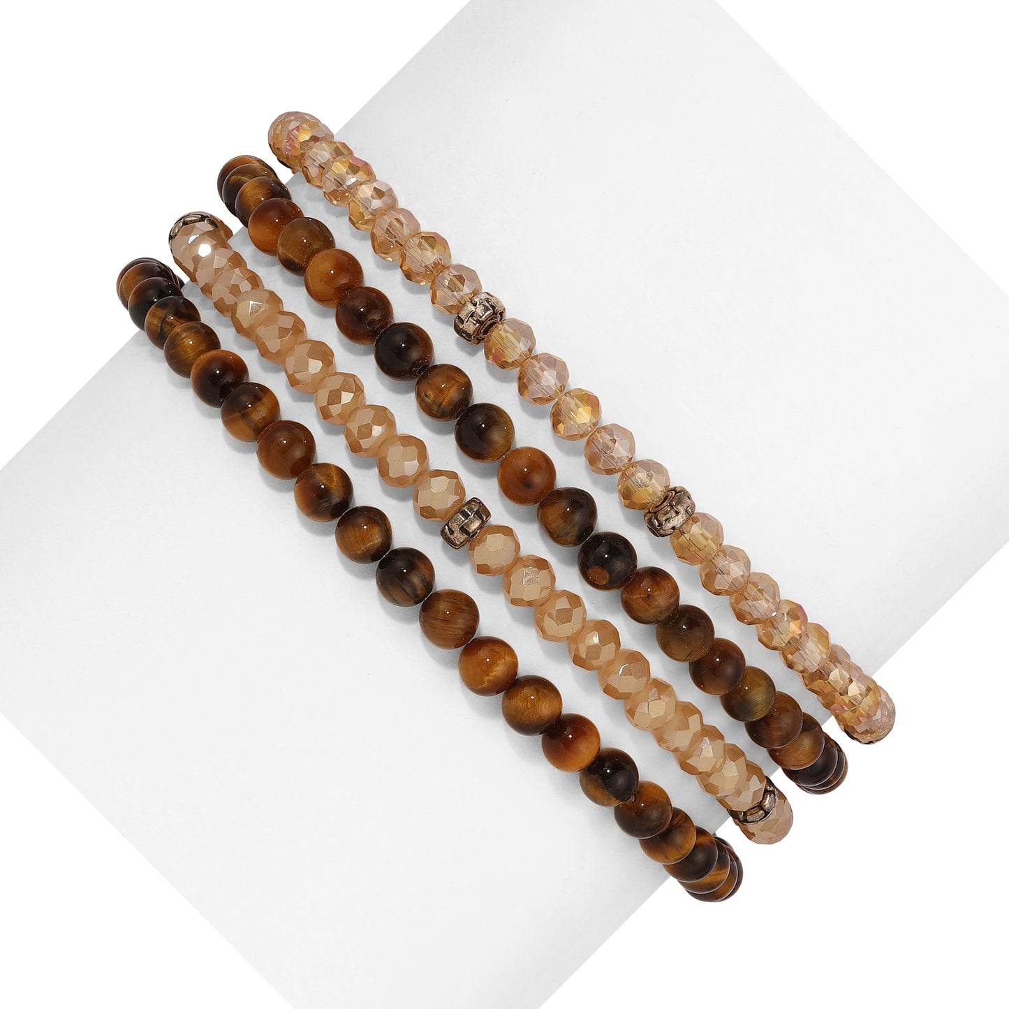 Gemstone & Crystal Beaded Bracelet Sets