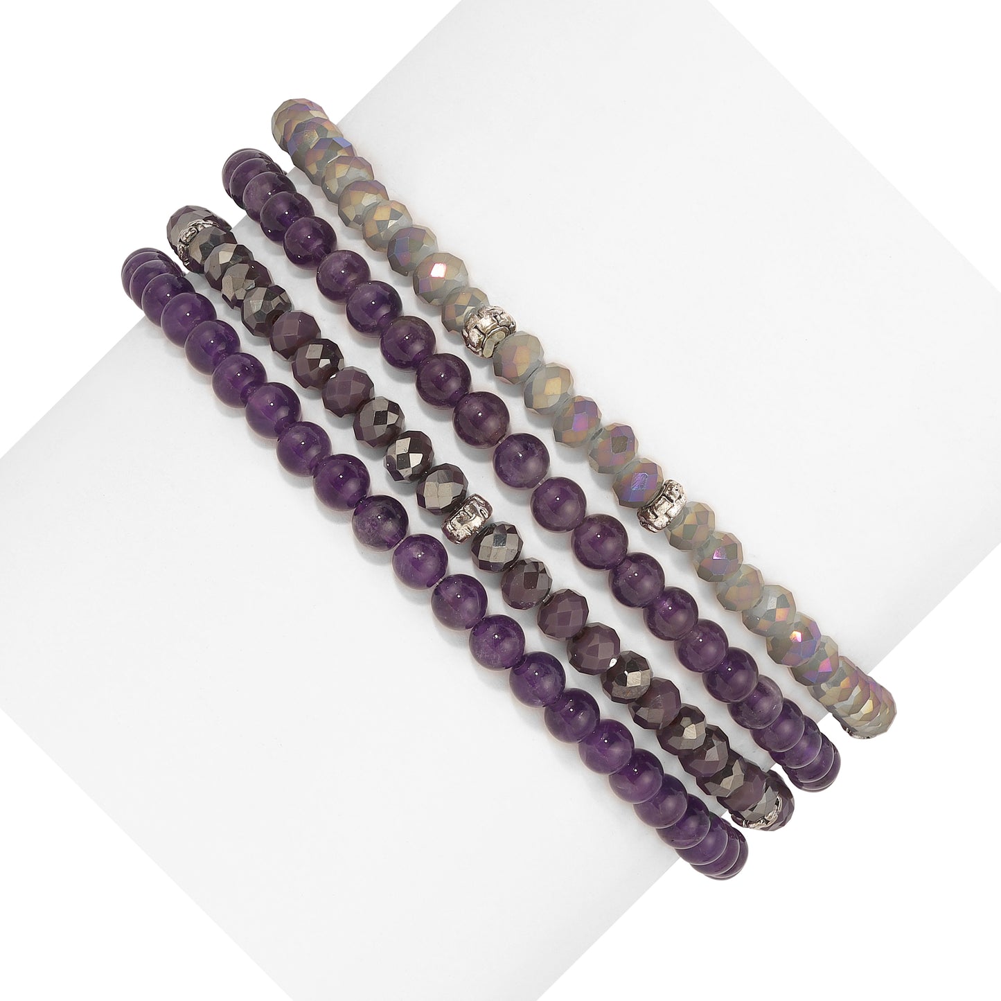 Gemstone & Crystal Beaded Bracelet Sets