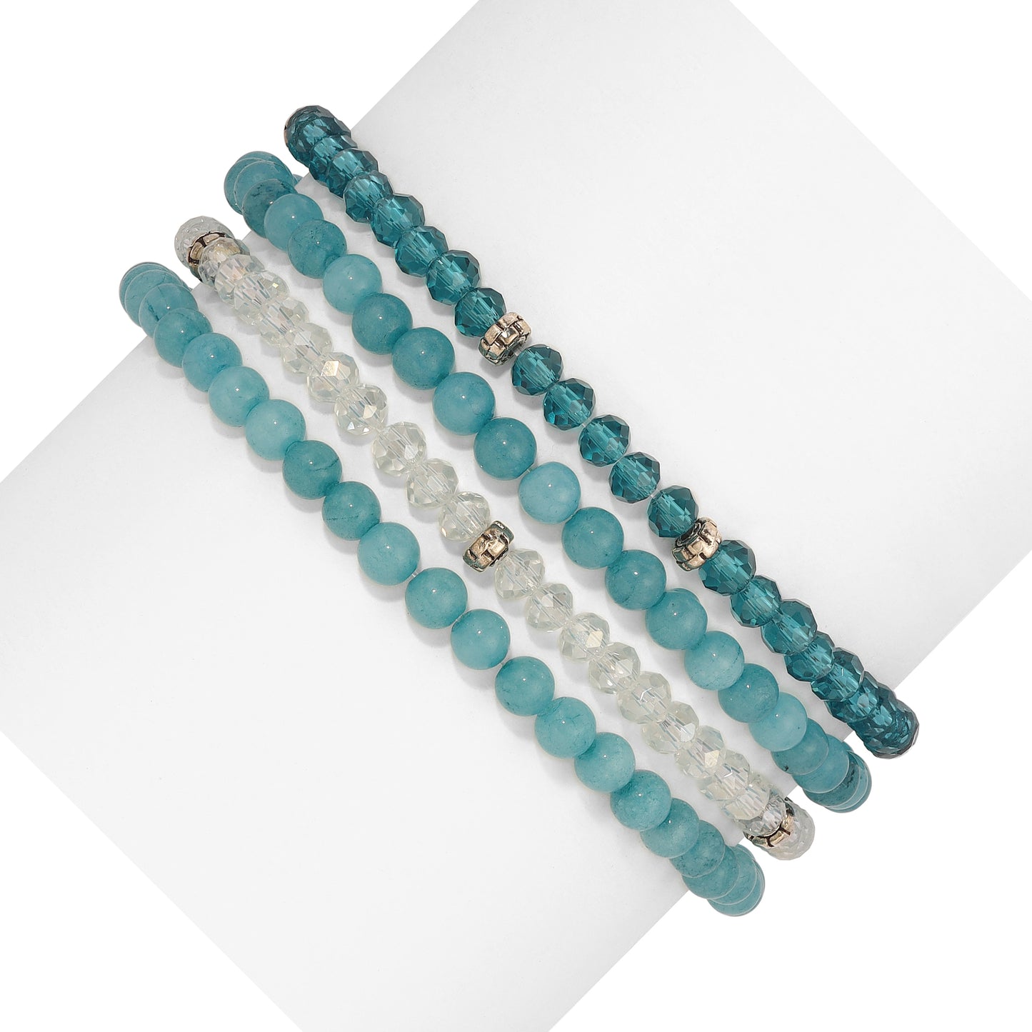 Gemstone & Crystal Beaded Bracelet Sets