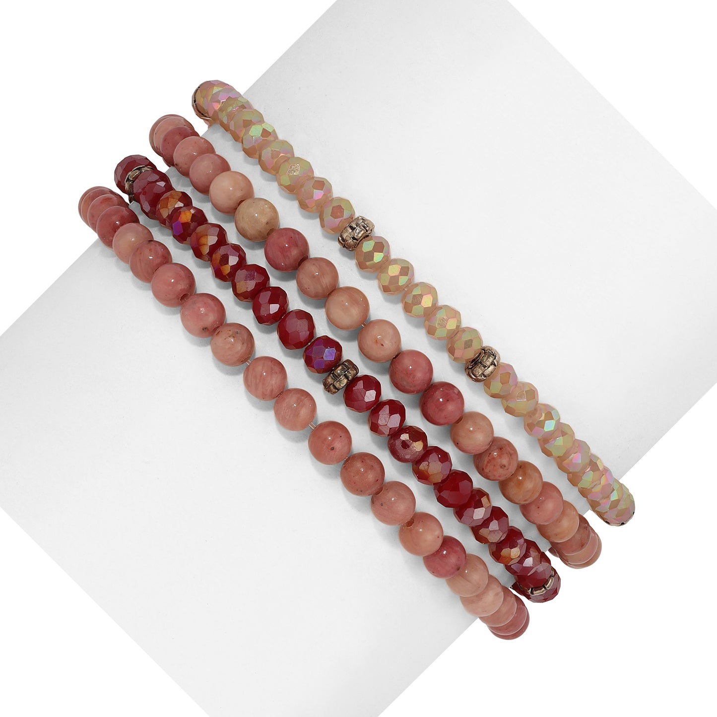 Gemstone & Crystal Beaded Bracelet Sets