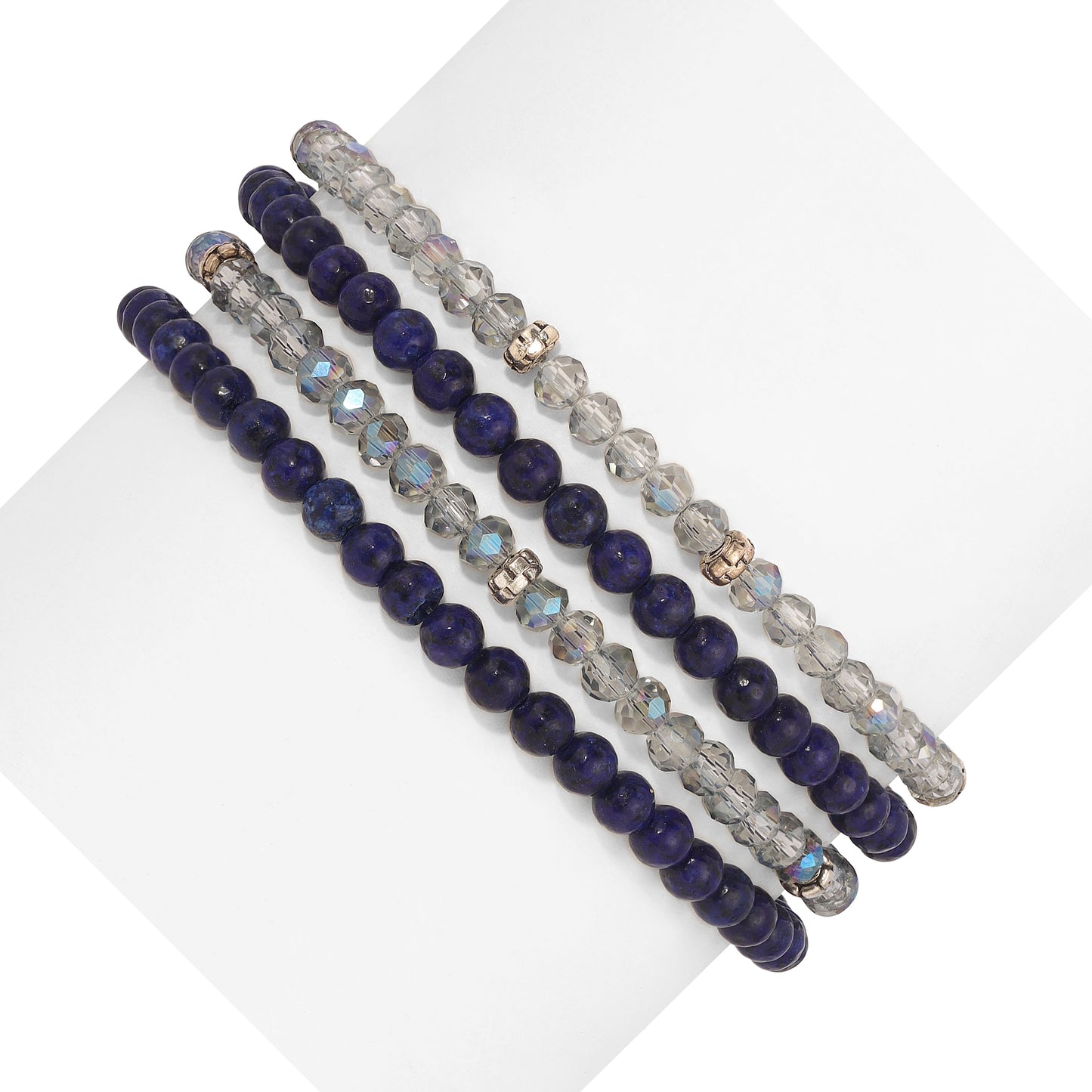 Gemstone & Crystal Beaded Bracelet Sets
