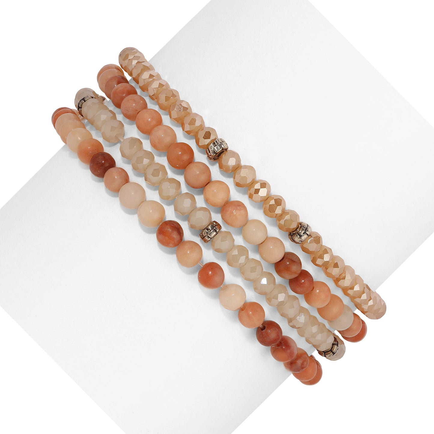 Gemstone & Crystal Beaded Bracelet Sets