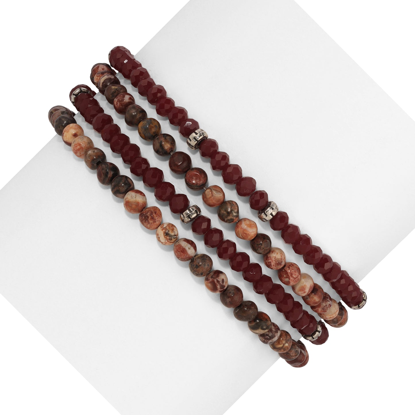 Gemstone & Crystal Beaded Bracelet Sets