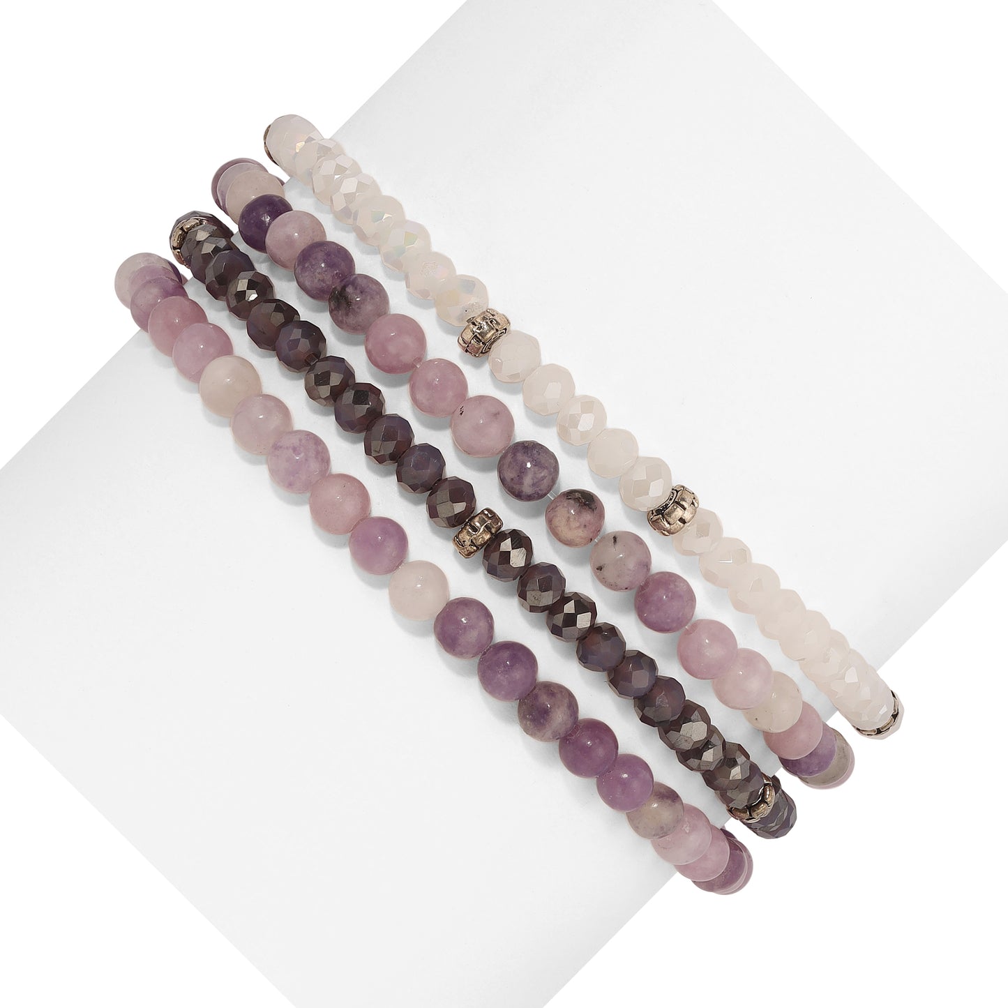 Gemstone & Crystal Beaded Bracelet Sets