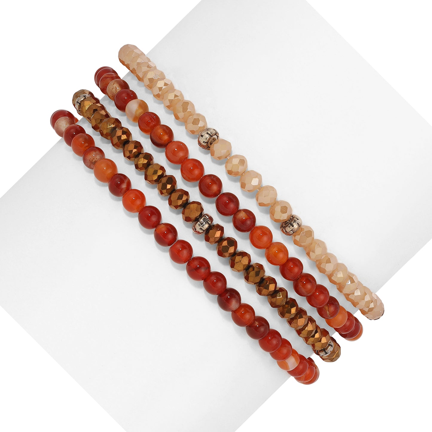 Gemstone & Crystal Beaded Bracelet Sets