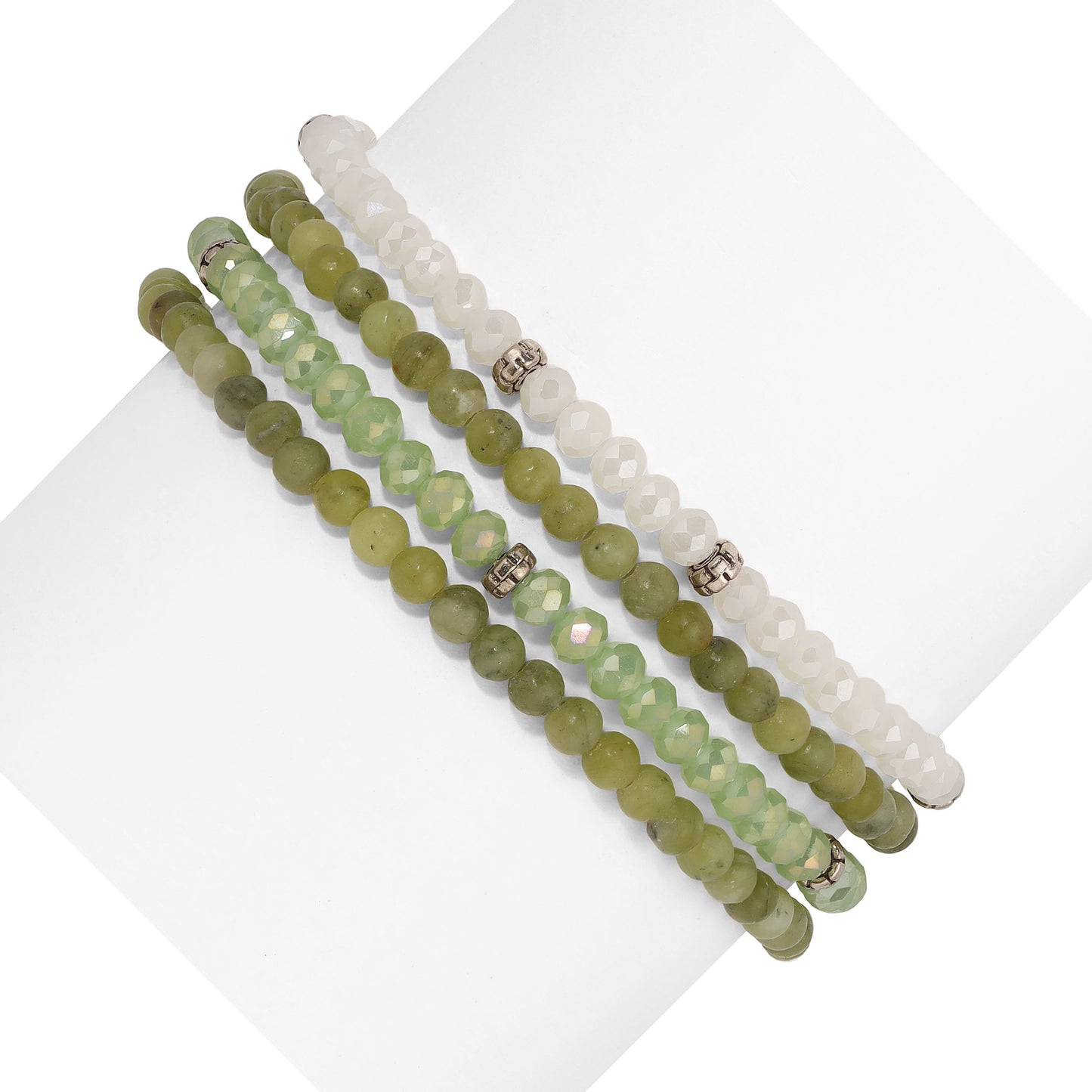 Gemstone & Crystal Beaded Bracelet Sets