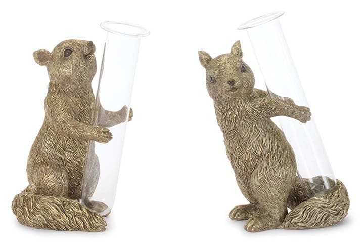 Golden Squirrel With Vase