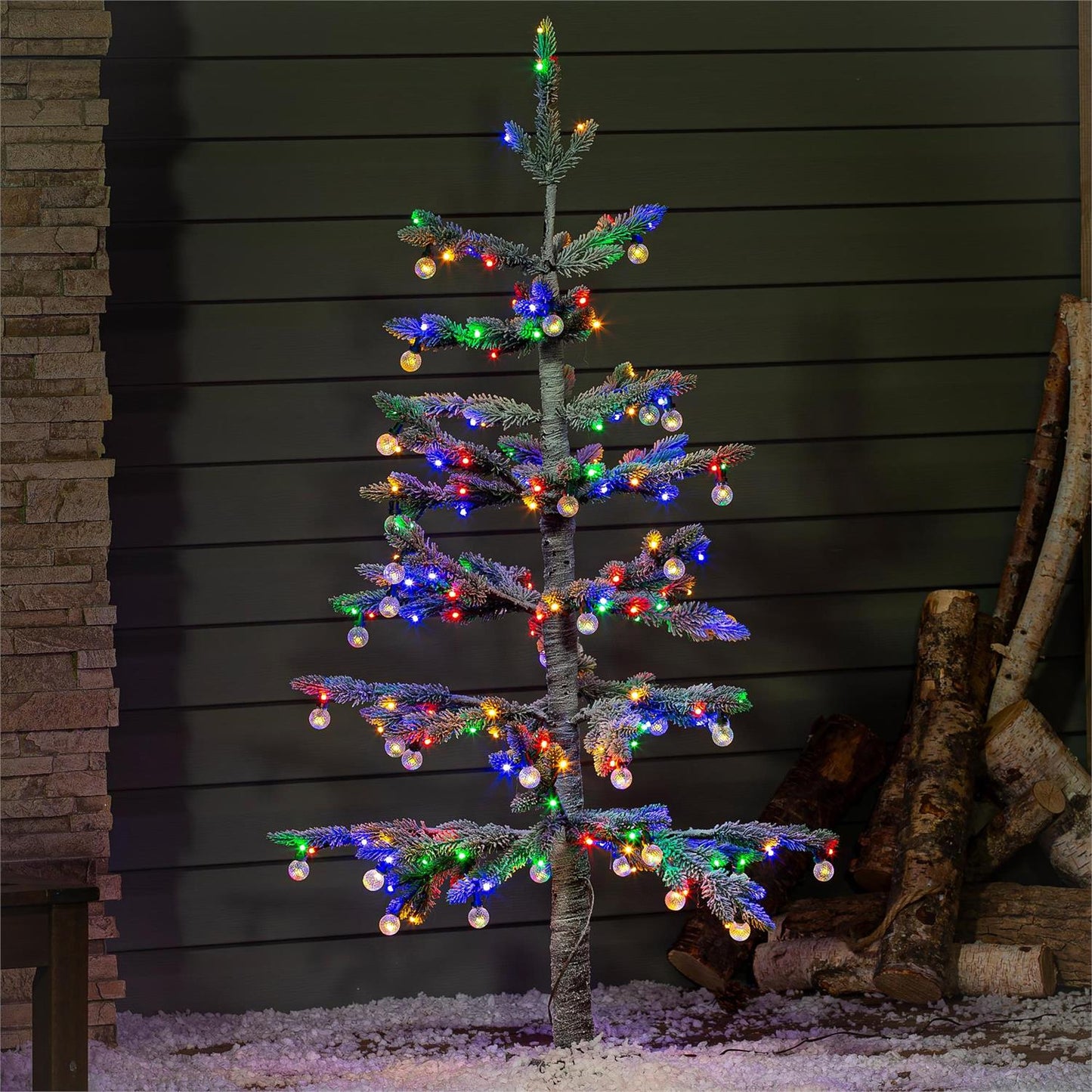 LED Multi Colored Frosted Tree