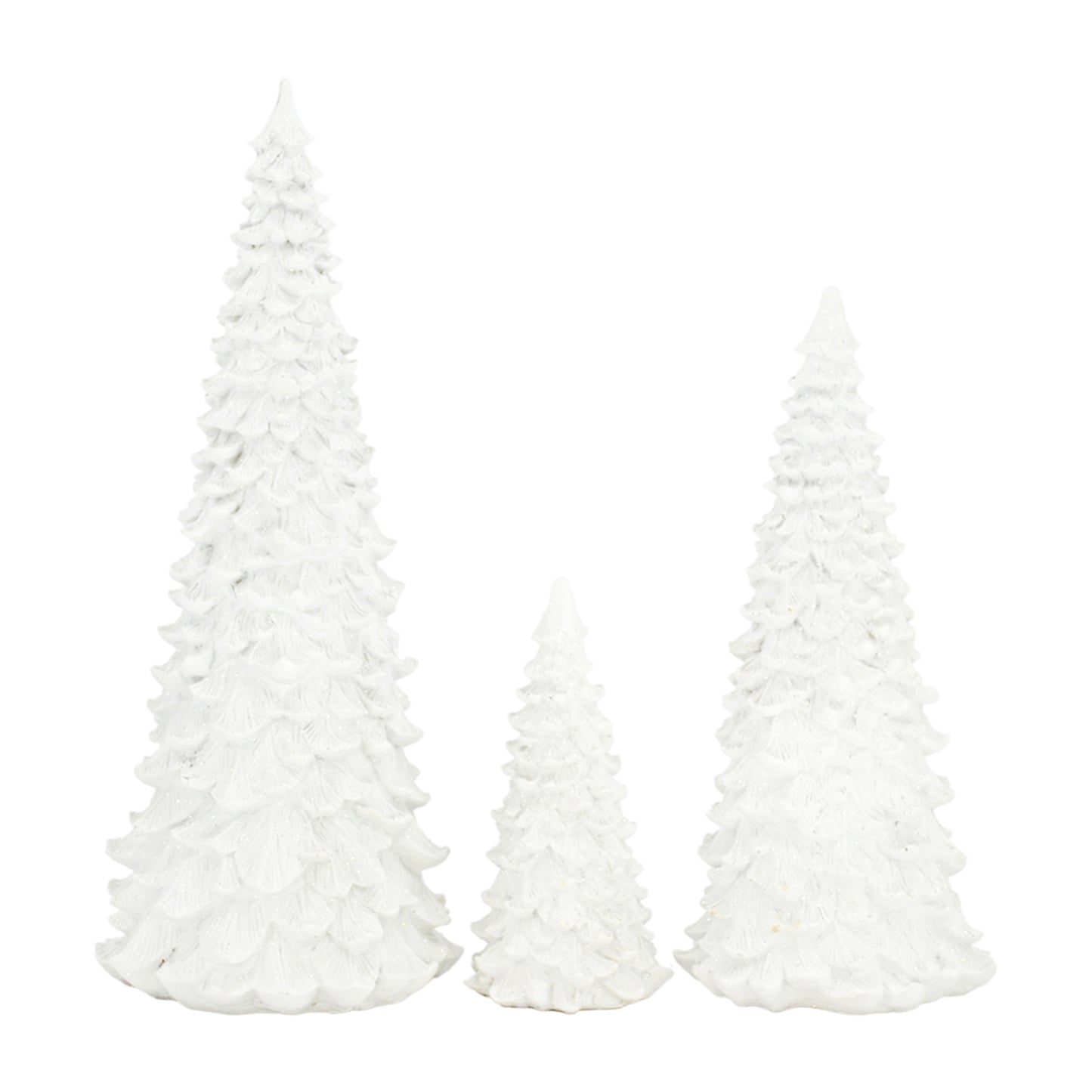 White Resin Christmas Trees