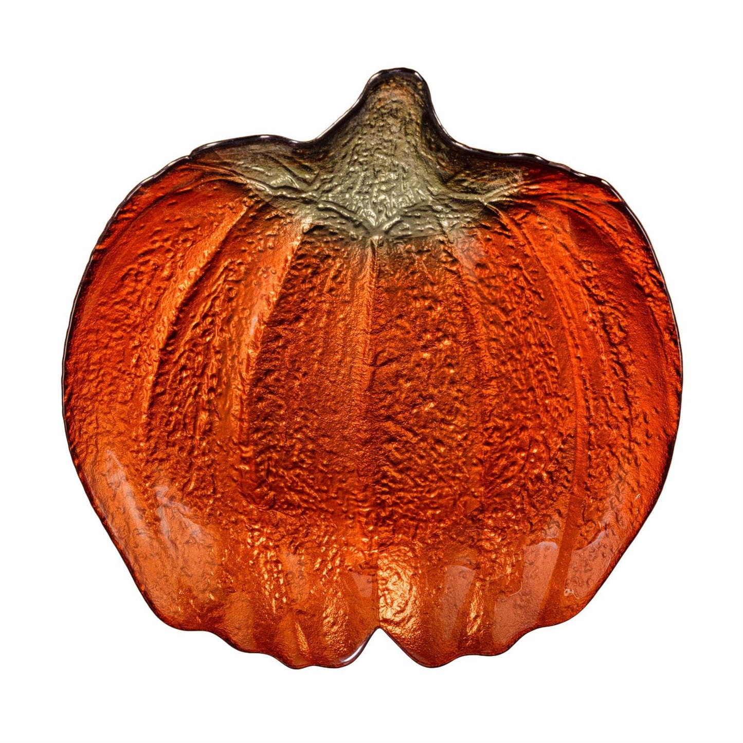 Harvest Blossom Pumpkin Glass Dish