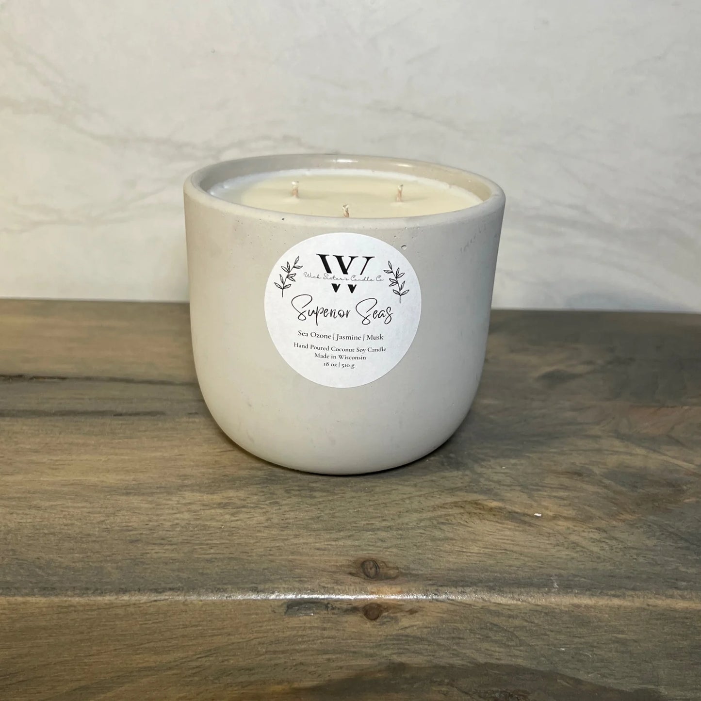 Wick Sister's Signature Concrete Candles