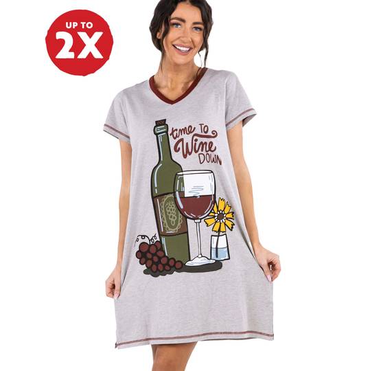 LazyOne Women's Vneck Nightshirt