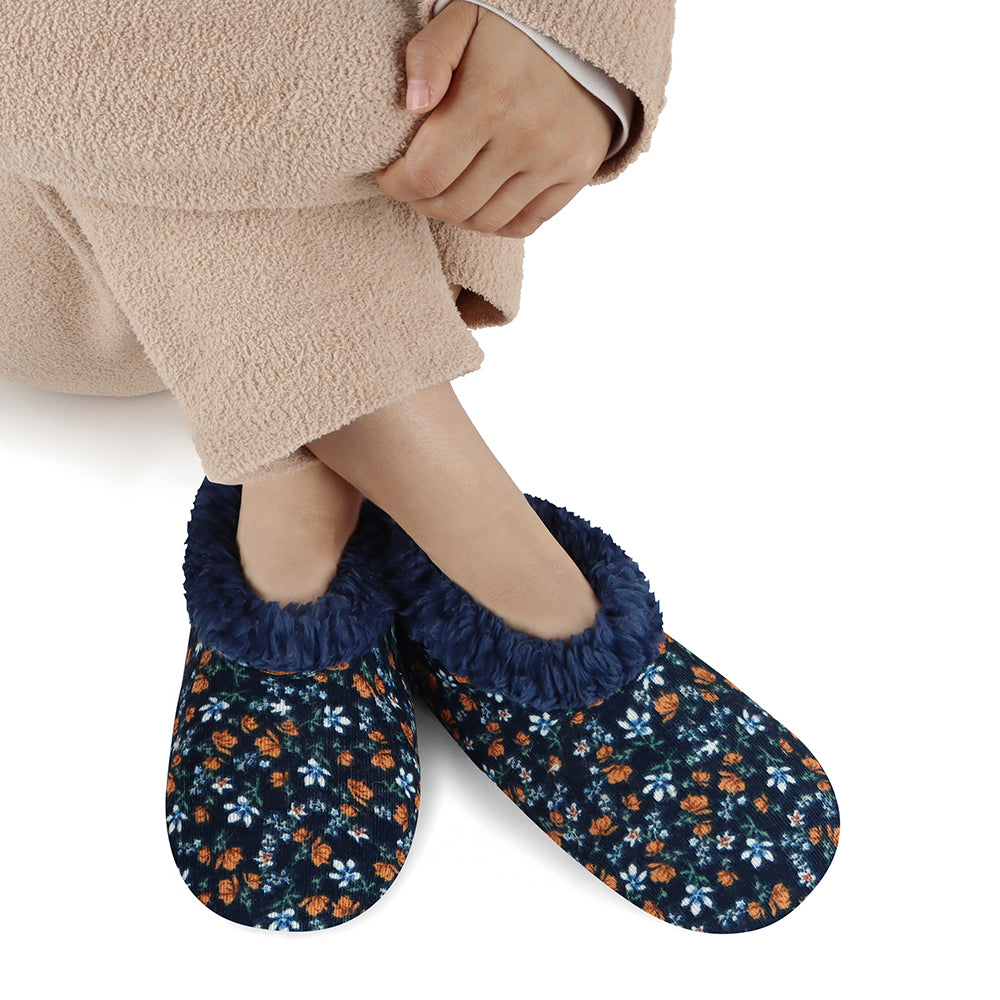Women's Floral Bloom Corduroy Snoozies