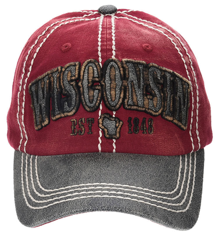 Wisconsin Two Tone Baseball Hat