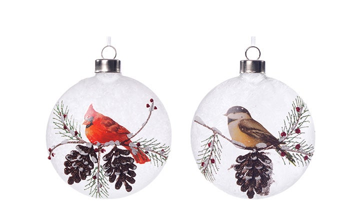 Winter Bird Ball Ornament