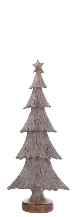 Gold & White Tree With Star