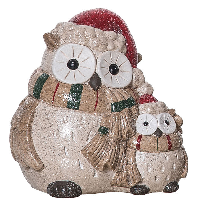 Woodland Owl & Owlet Table Decor