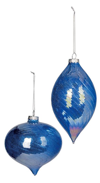 Midnight Blue Swirl Ornament