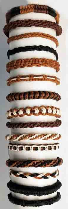 Woven Leather/Cord Bracelets