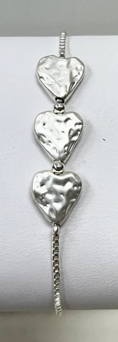 Textured Heart Bracelet