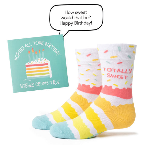 Two Left Feet Kid's IT'S YO BIRTHDAY Gift Card Sock Set
