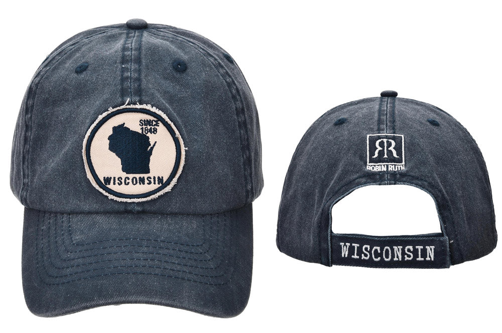 Wisconsin Ripped Patch Baseball Hat