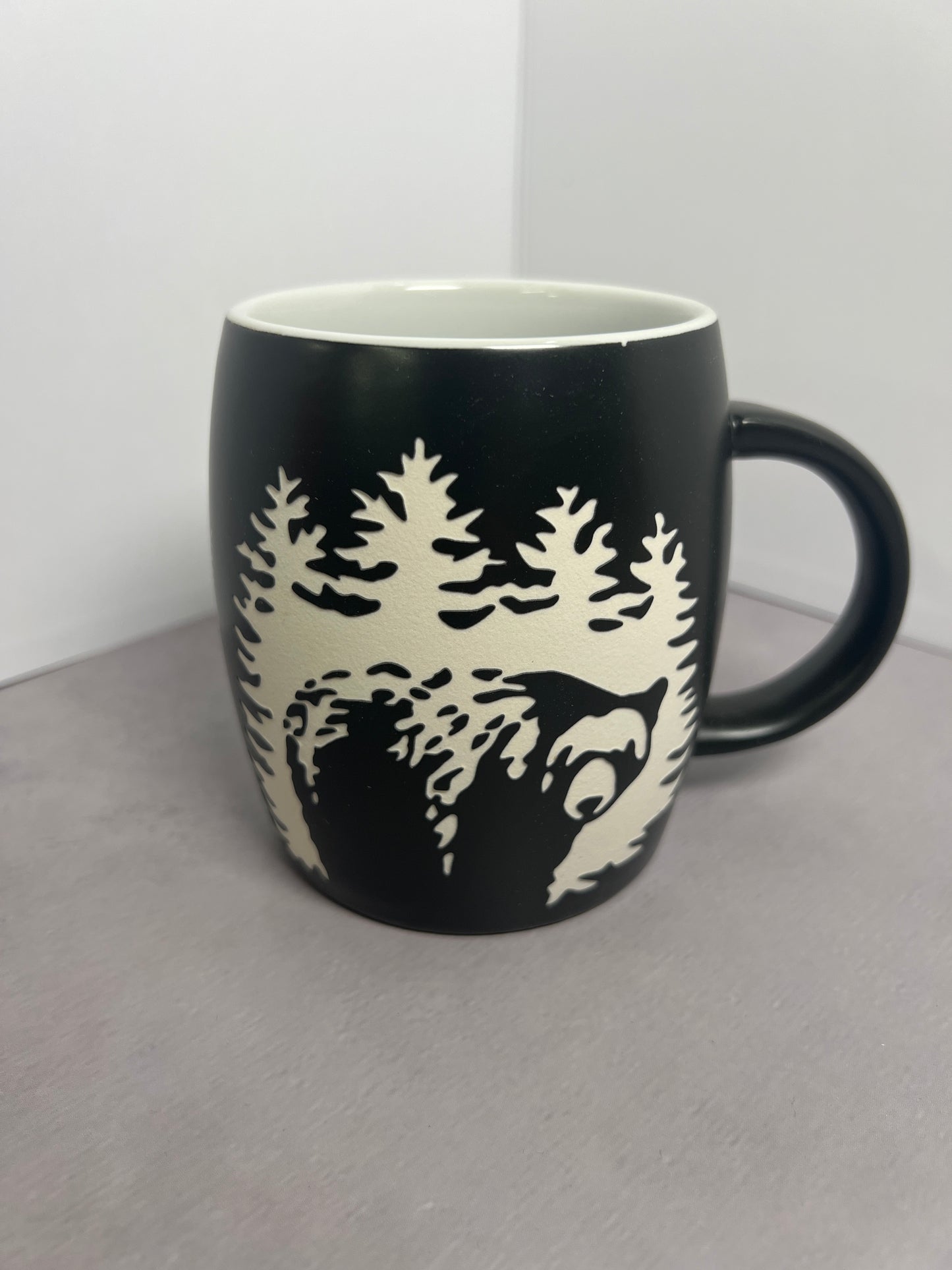 Up North Tomahawk Etched Bear Barrel Mug
