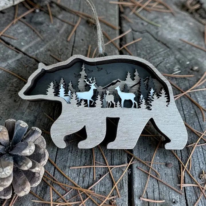 3D Layered Wood Ornaments