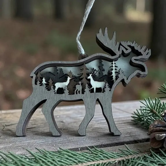 3D Layered Wood Ornaments
