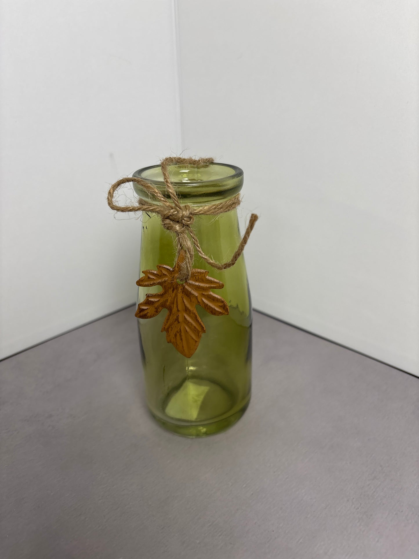 Fall Jar With Leaf
