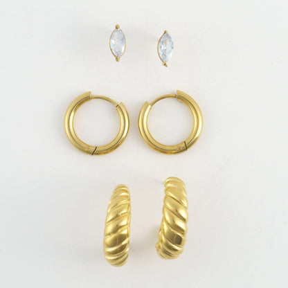 Narelle Waterproof Jewelry - Trio Earrings