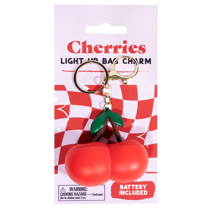 Cherry Light Up Bag Charm