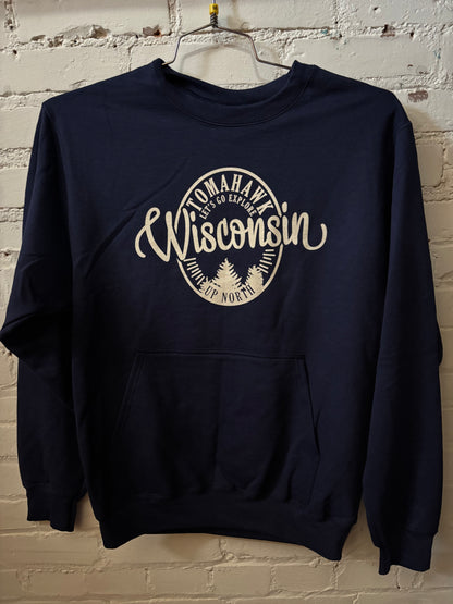 Tomahawk Explore Wisconsin Pocket Crewneck