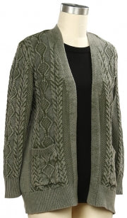 N Touch Vermont Green Cardigan Sweater