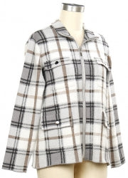 N Touch Sherese Plaid Sweater Jacket