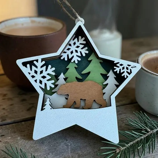 3D Layered Wood Ornaments