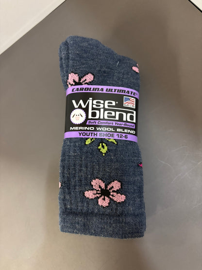 Youth Wise Blend Merino Wool Socks - 2 Pack