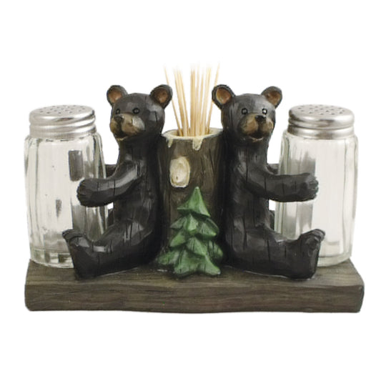 Bear Salt, Pepper and Toothpick Holder