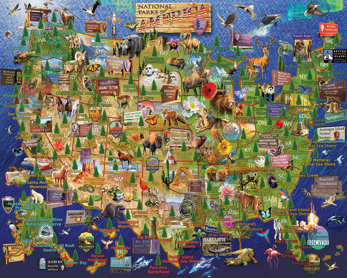 White Mountain 1000 Pieces Puzzles