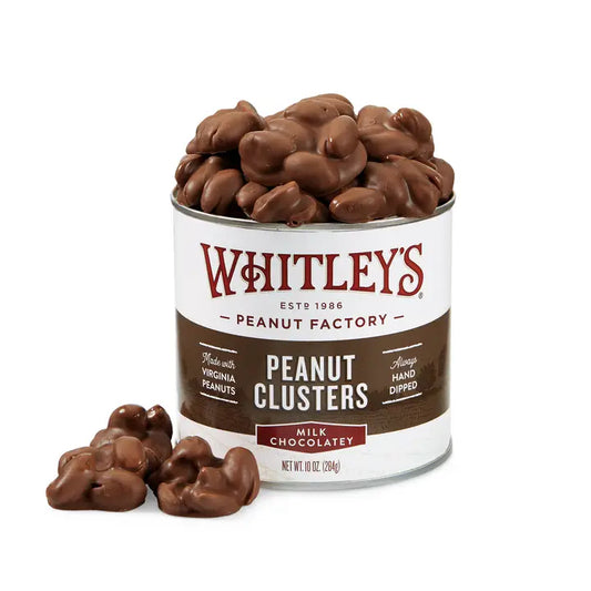 Whitley's Peanuts - Milk Chocolate Peanut Clusters 10oz Tin