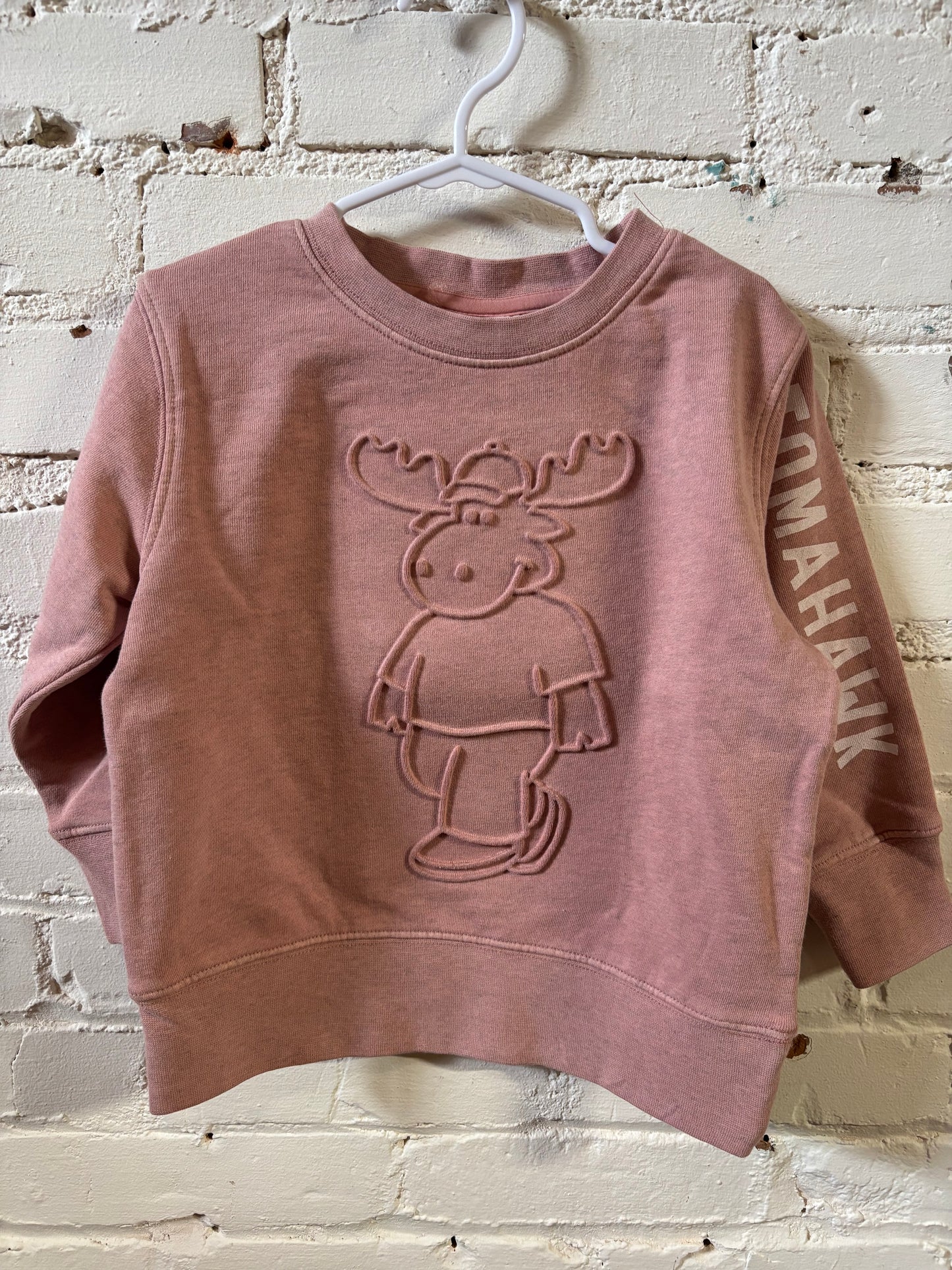 Youth Moose Embossed Crewneck