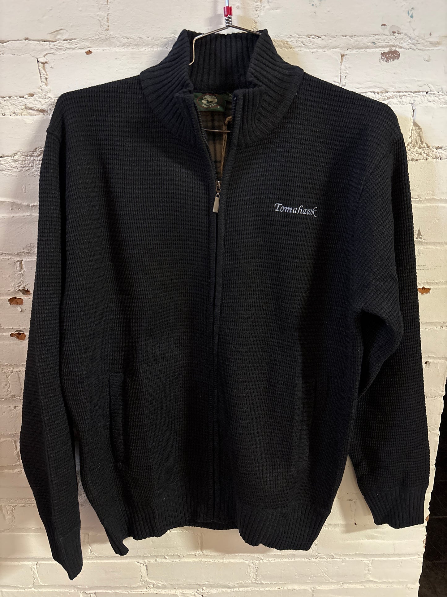 Tomahawk Men's Full Zip Navy Sweater