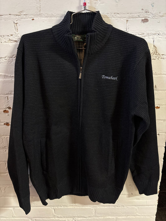Tomahawk Men's Full Zip Navy Sweater