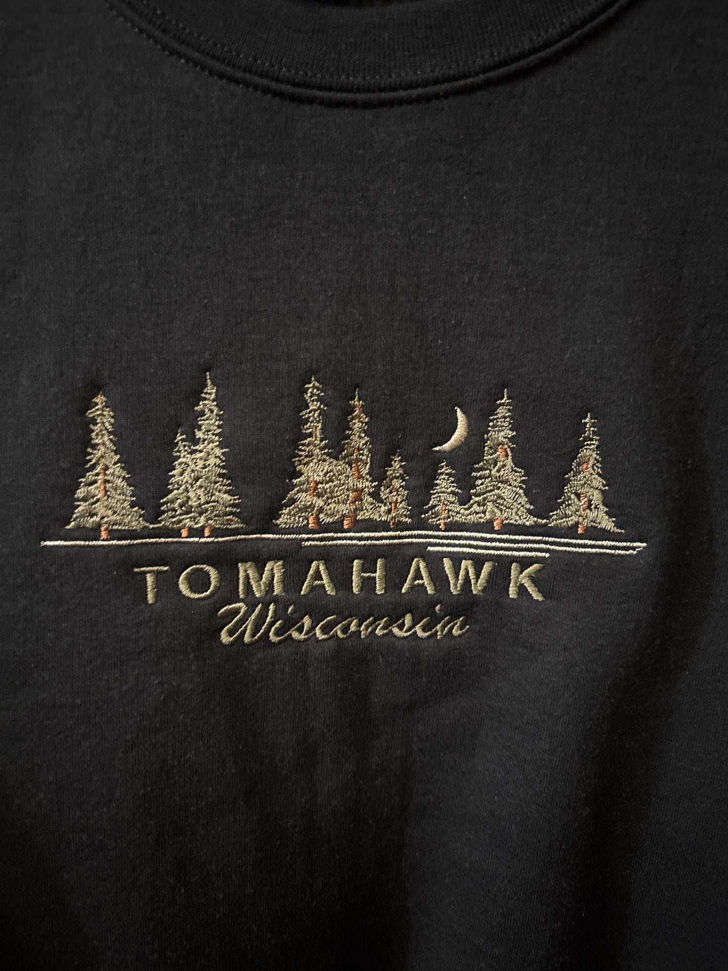 Tomahawk Embroidered Trees Crewneck