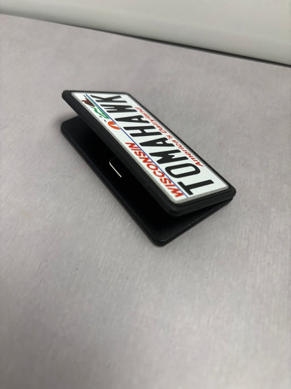 Tomahawk License Plate Magnet Clip