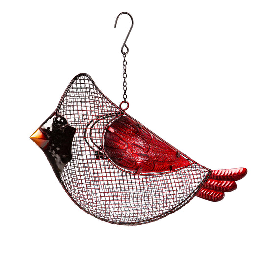 Holiday Cardinal Poinsettia Bird Feeder