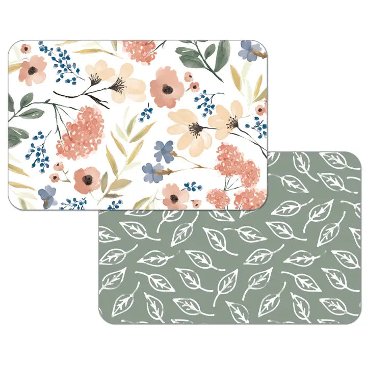 Decorative Reversible Rectangular Plastic Placemats