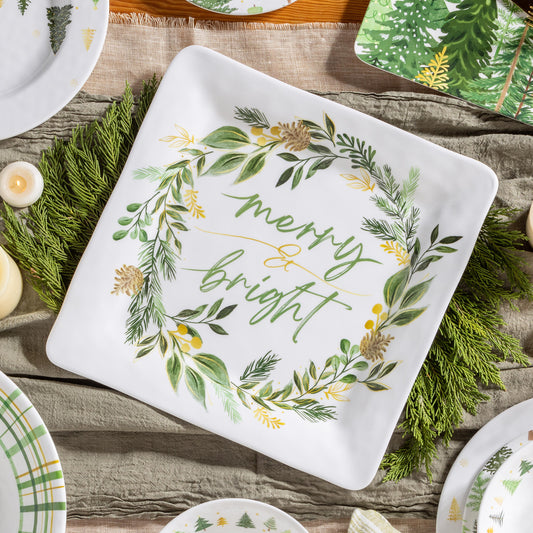 Merry & Bright Square Platter