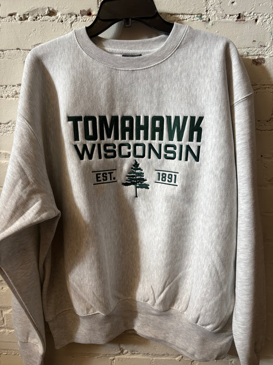 Embroidered Tomahawk Tree Crewneck