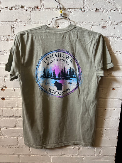 Tomahawk Wisconsin Way Up North Colorful T-Shirt